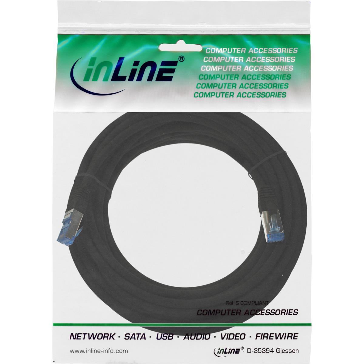 EU Product - - Patchkabel, S/FTP (PiMf), Cat.6A, 500MHz, halogenfrei, Kupfer, schwarz, 5m thumbnail