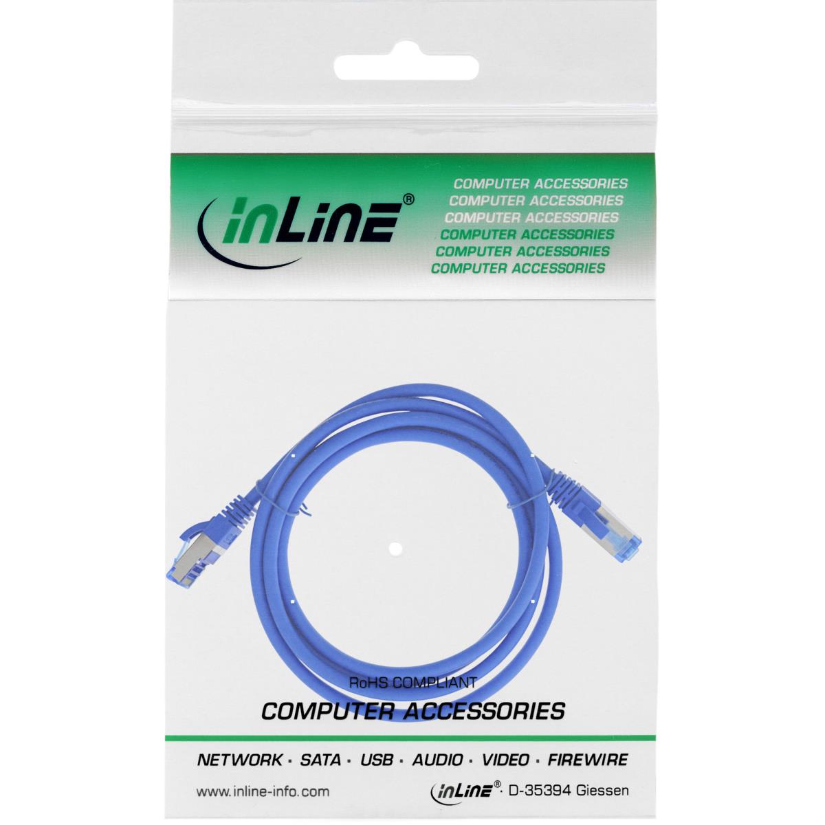 EU Product - - Patchkabel, S/FTP (PiMf), Cat.6A, 500MHz, halogenfrei, Kupfer, blau, 1,5m thumbnail