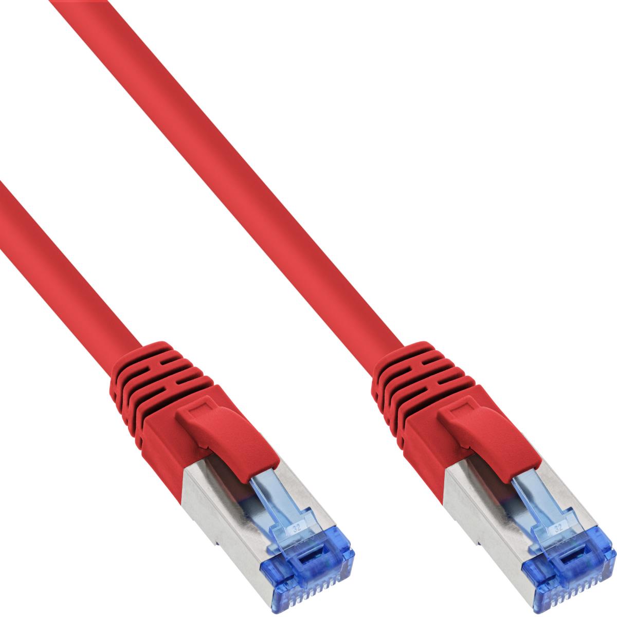 EU Product - - Patchkabel, S/FTP (PiMf), Cat.6A, 500MHz, halogenfrei, Kupfer, rot, 0,5m thumbnail