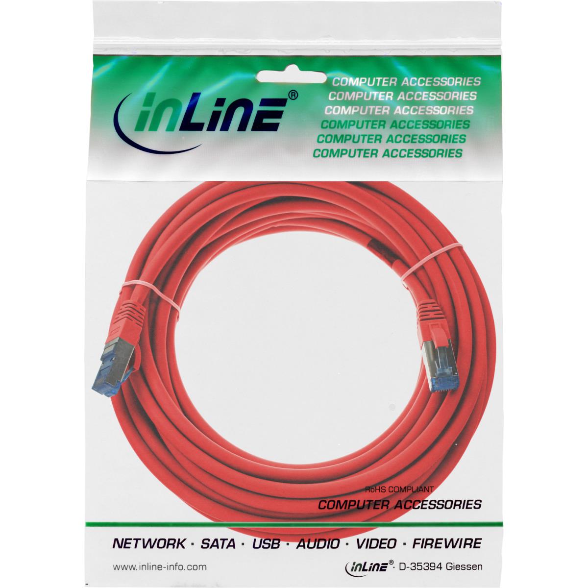 EU Product - - Patchkabel, S/FTP (PiMf), Cat.6A, 500MHz, halogenfrei, Kupfer, rot, 7,5m thumbnail