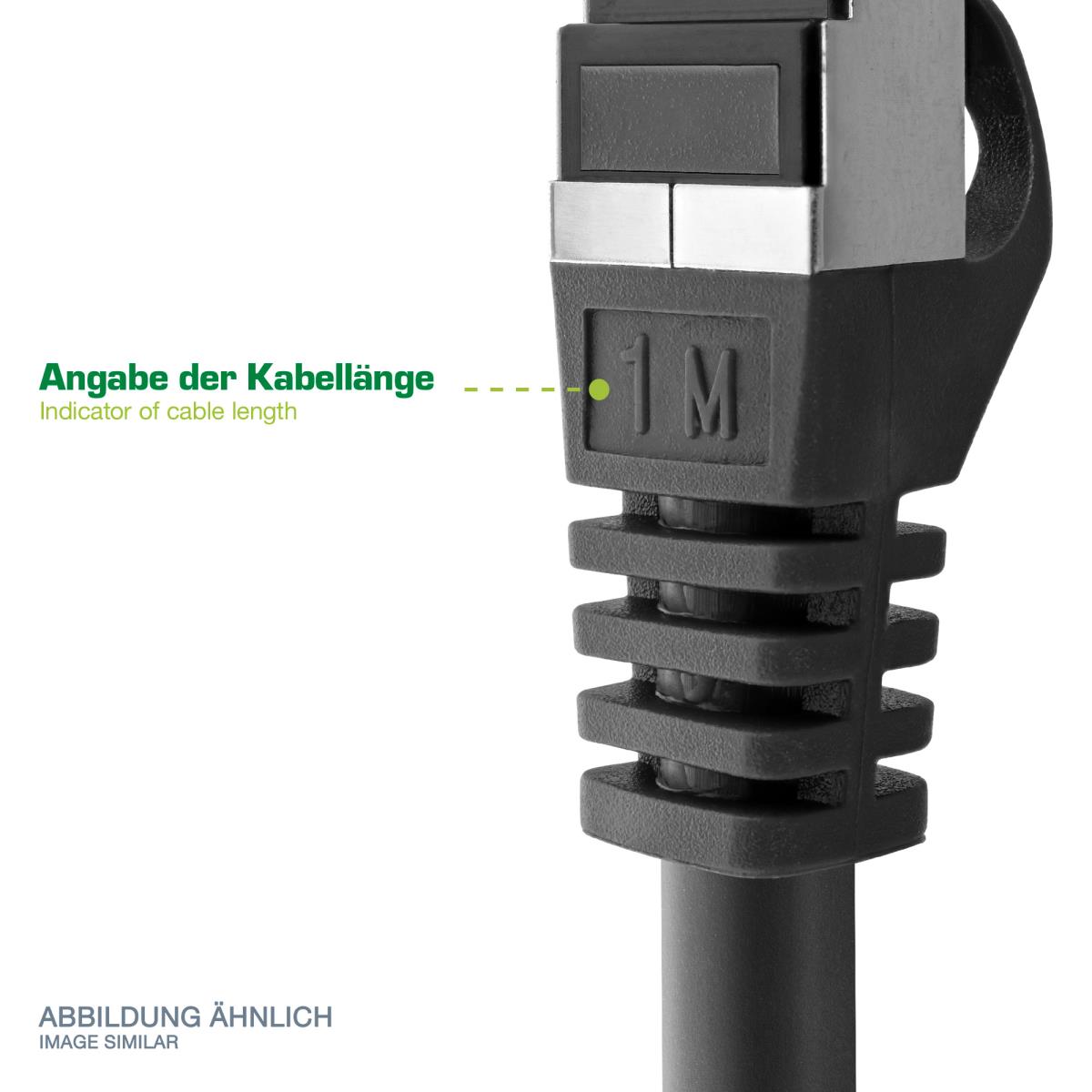 EU Product - - Patchkabel, S/FTP (PiMf), Cat.6A, 500MHz, halogenfrei, Kupfer, wei�, 0,5m thumbnail