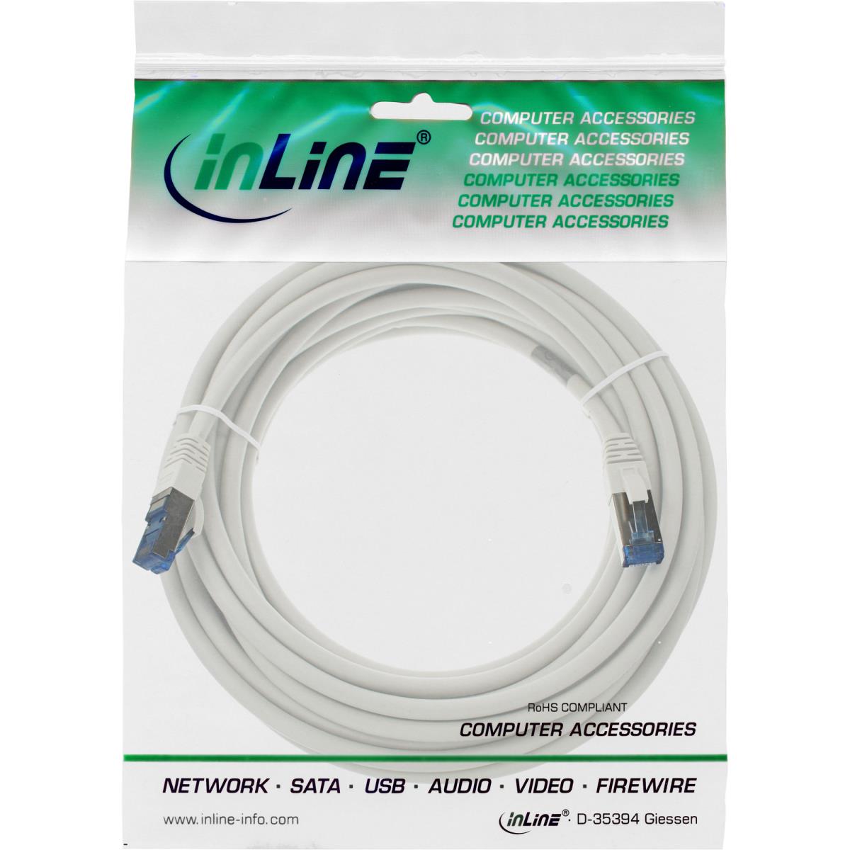 EU Product - - Patchkabel, S/FTP (PiMf), Cat.6A, 500MHz, halogenfrei, Kupfer, wei�, 5m thumbnail