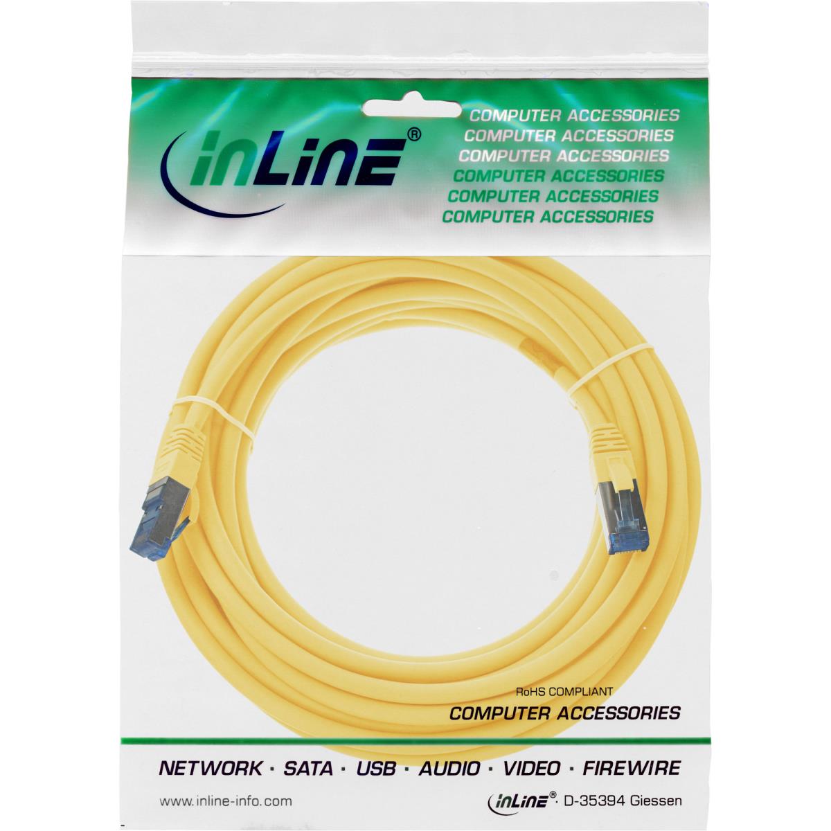 EU Product - - Patchkabel, S/FTP (PiMf), Cat.6A, 500MHz, halogenfrei, Kupfer, gelb, 5m thumbnail