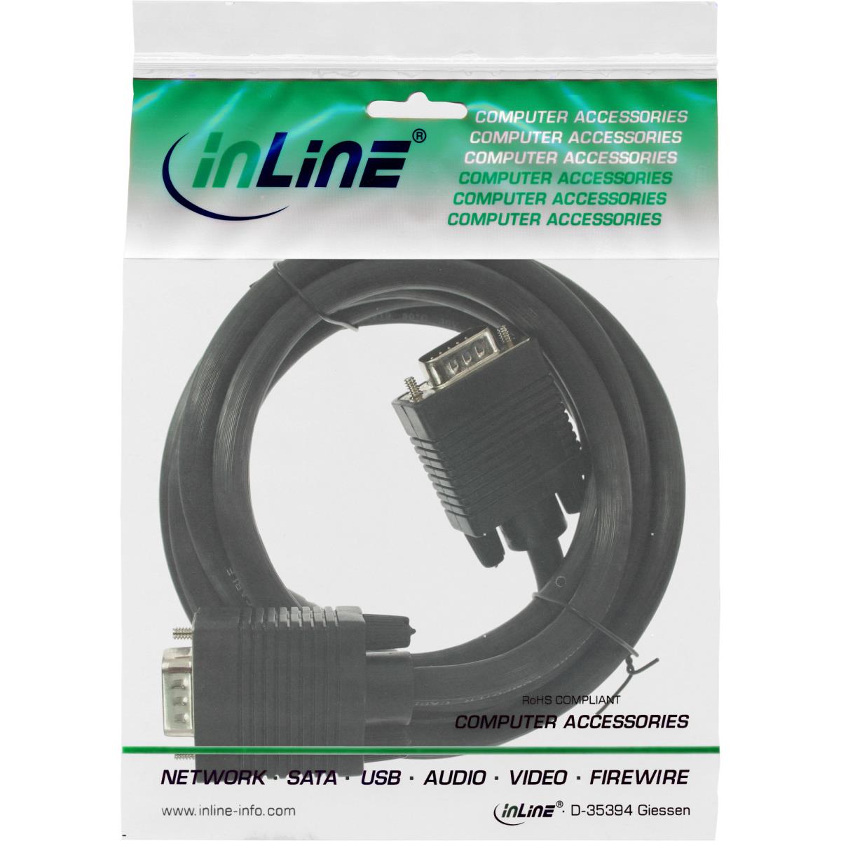 EU Product - - S-VGA Kabel, 15pol HD Stecker / Stecker, schwarz, 10m thumbnail