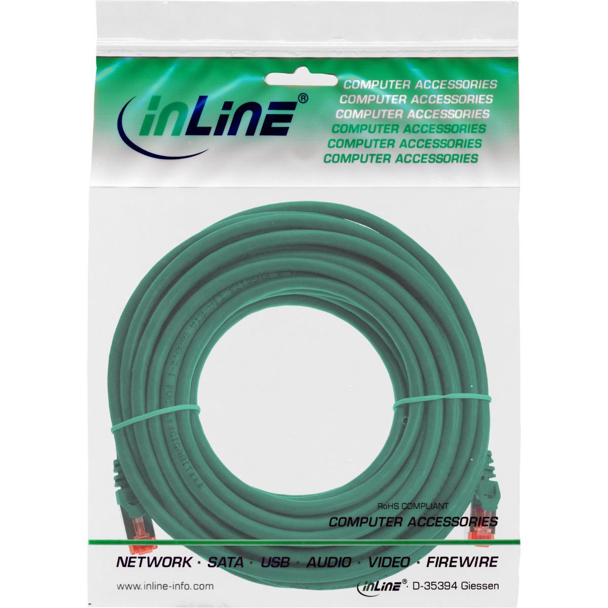 EU Product - - Patchkabel, S/FTP (PiMf), Cat.6, 250MHz, halogenfrei, Kupfer, gr�n, 15m thumbnail