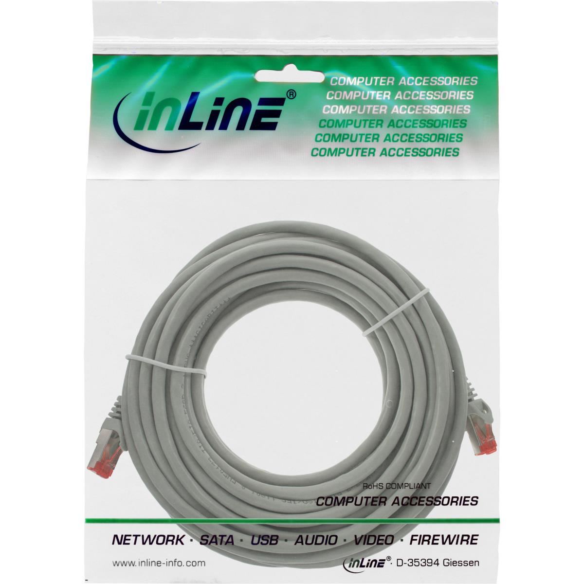 EU Product - - Patchkabel, S/FTP (PiMf), Cat.6, 250MHz, PVC, CCA, grau, 5m thumbnail
