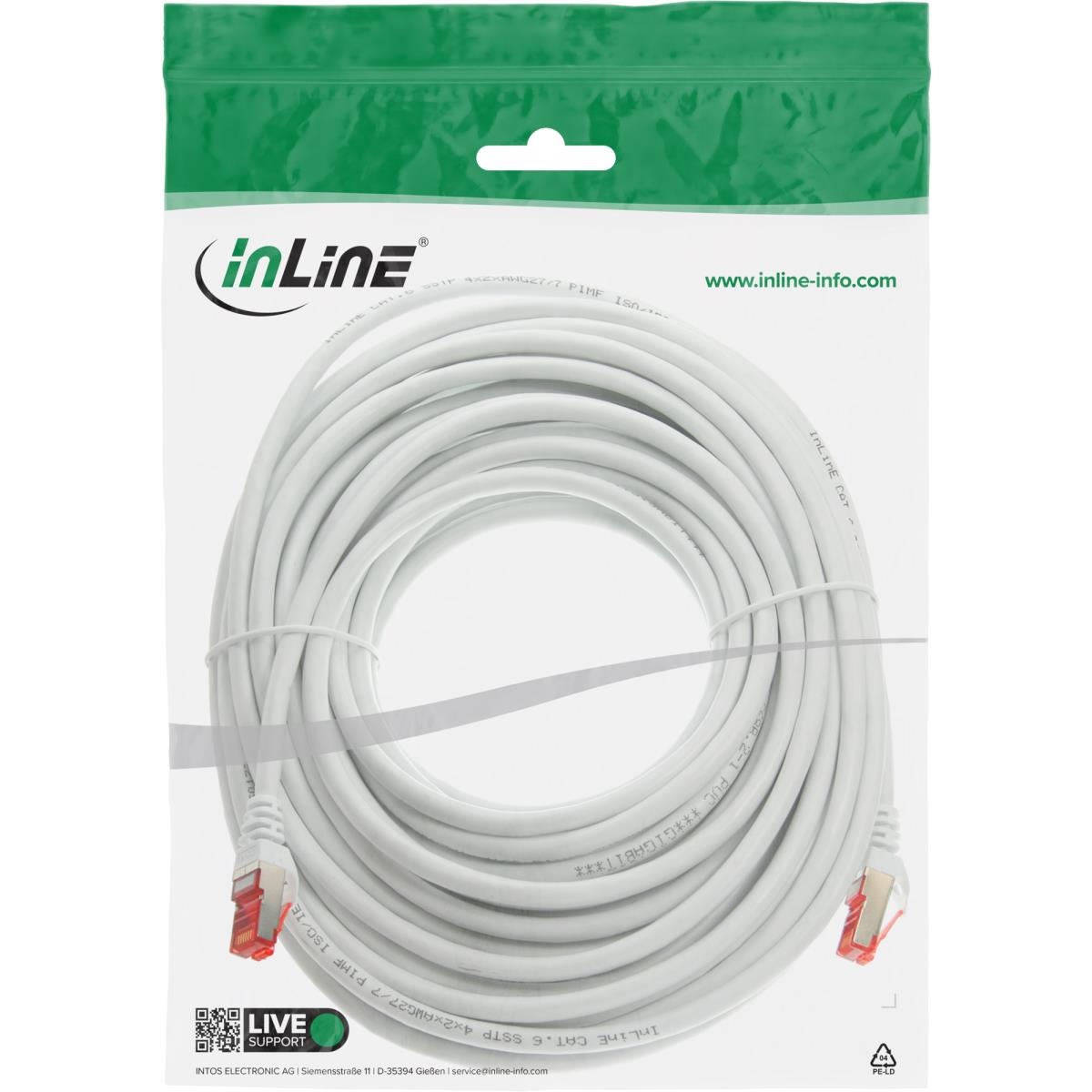EU Product - - Patchkabel, S/FTP (PiMf), Cat.6, 250MHz, PVC, Kupfer, wei�, 10m thumbnail
