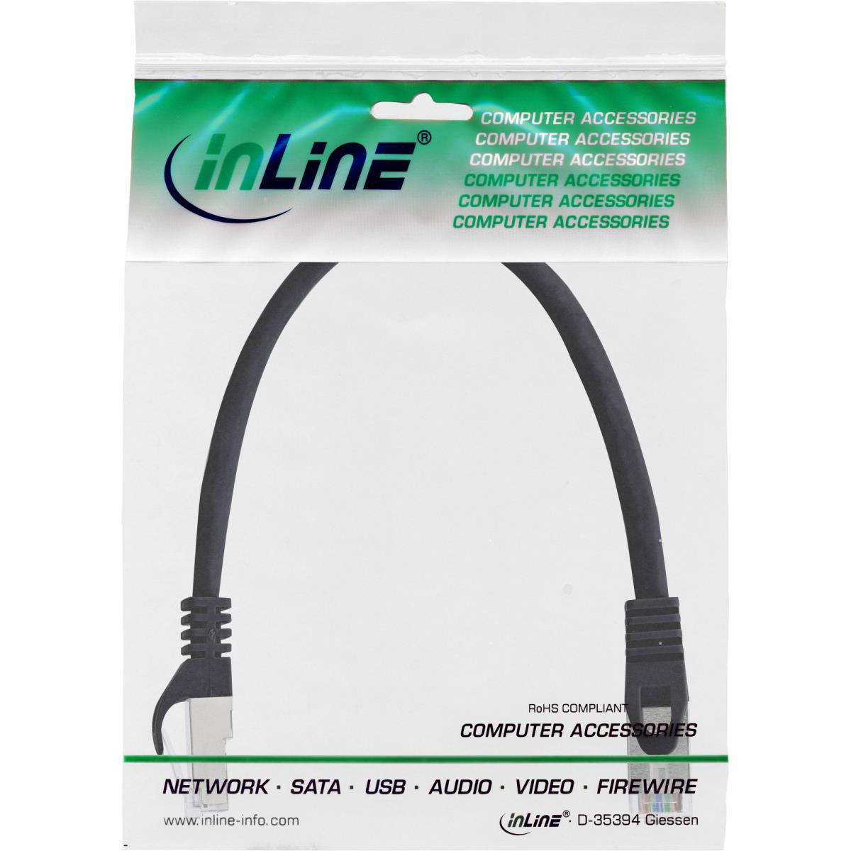 EU Product - - Patchkabel, SF/UTP, Cat.5e, schwarz, 0,25m thumbnail