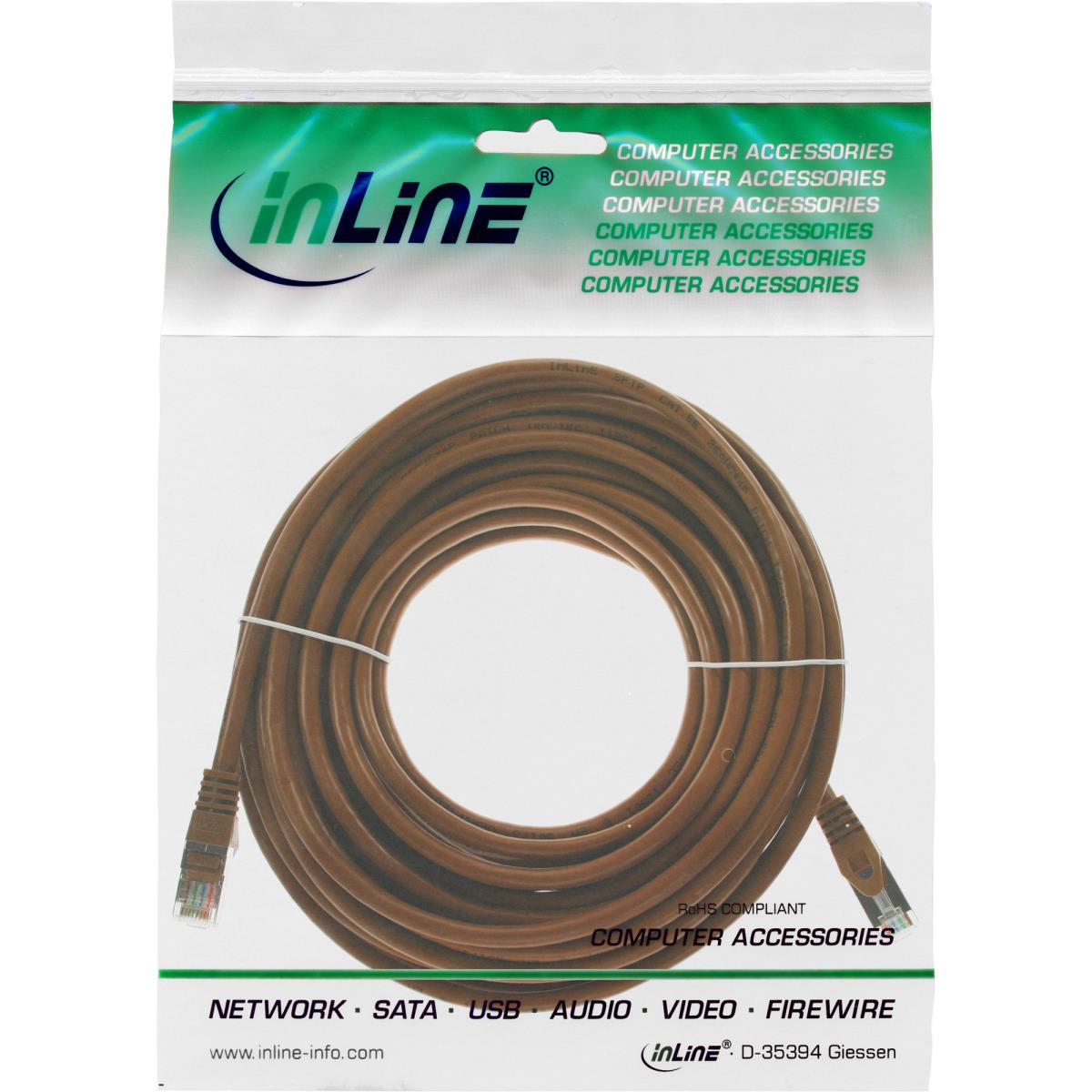EU Product - - Patchkabel, SF/UTP, Cat.5e, braun, 7,5m thumbnail