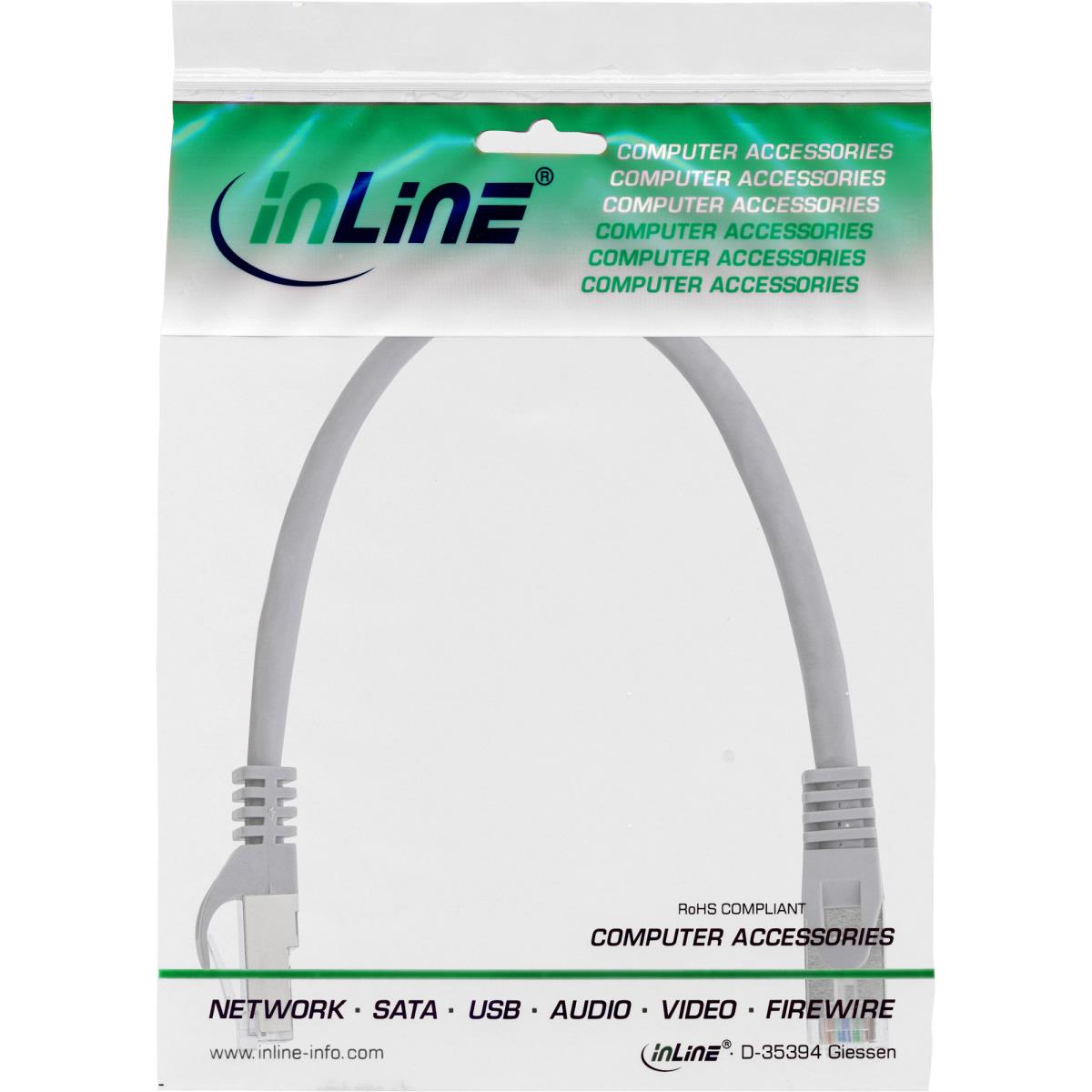 EU Product - - Patchkabel, SF/UTP, Cat.5e, grau, 0,25m thumbnail