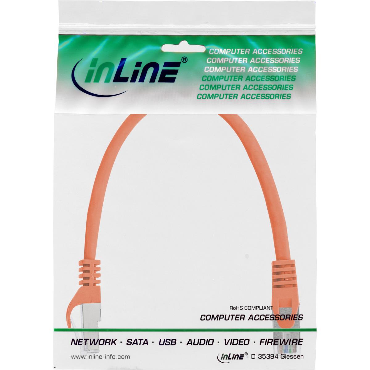 EU Product - - Patchkabel, SF/UTP, Cat.5e, orange, 0,25m thumbnail