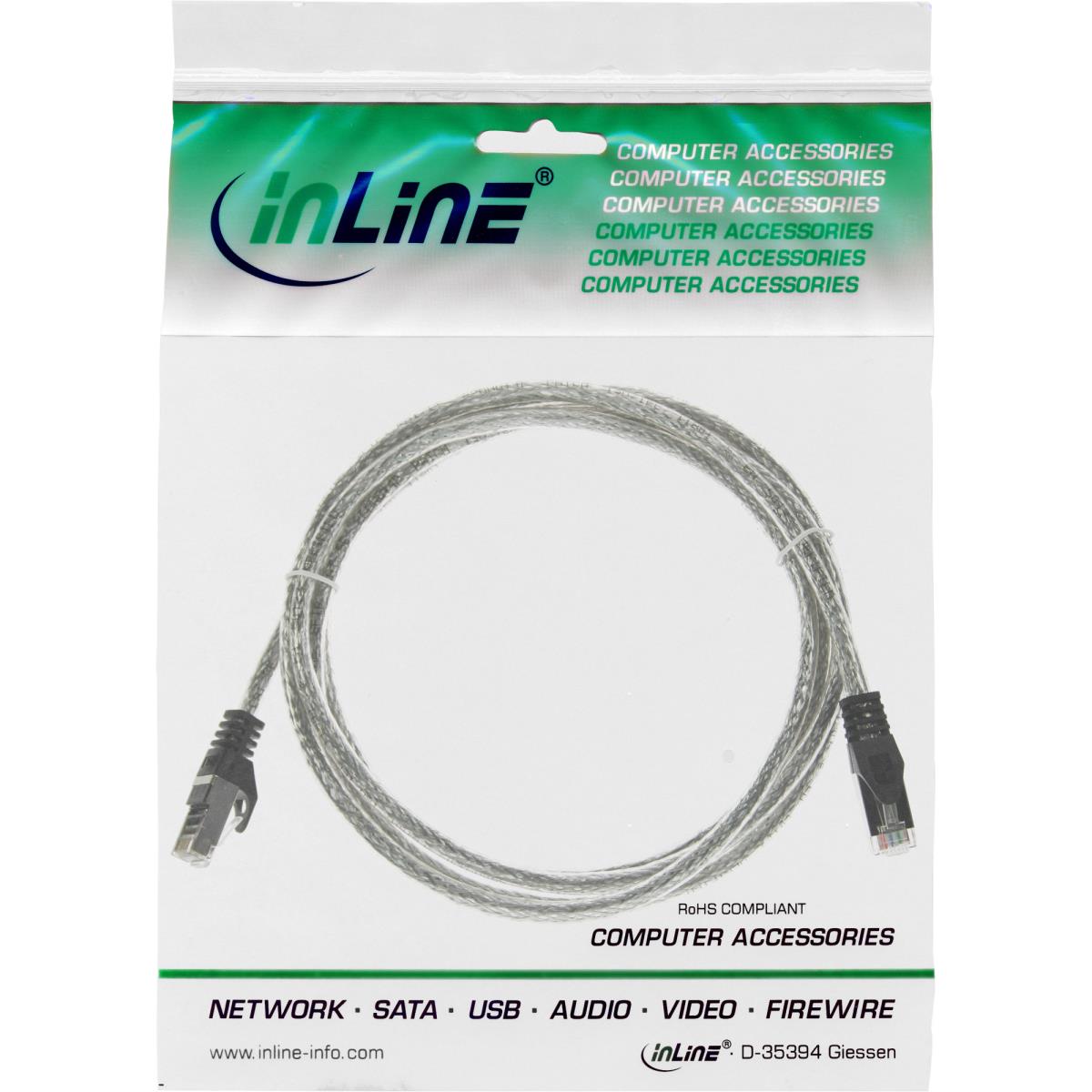 EU Product - - Patchkabel, SF/UTP, Cat.5e, transparent, 1m thumbnail