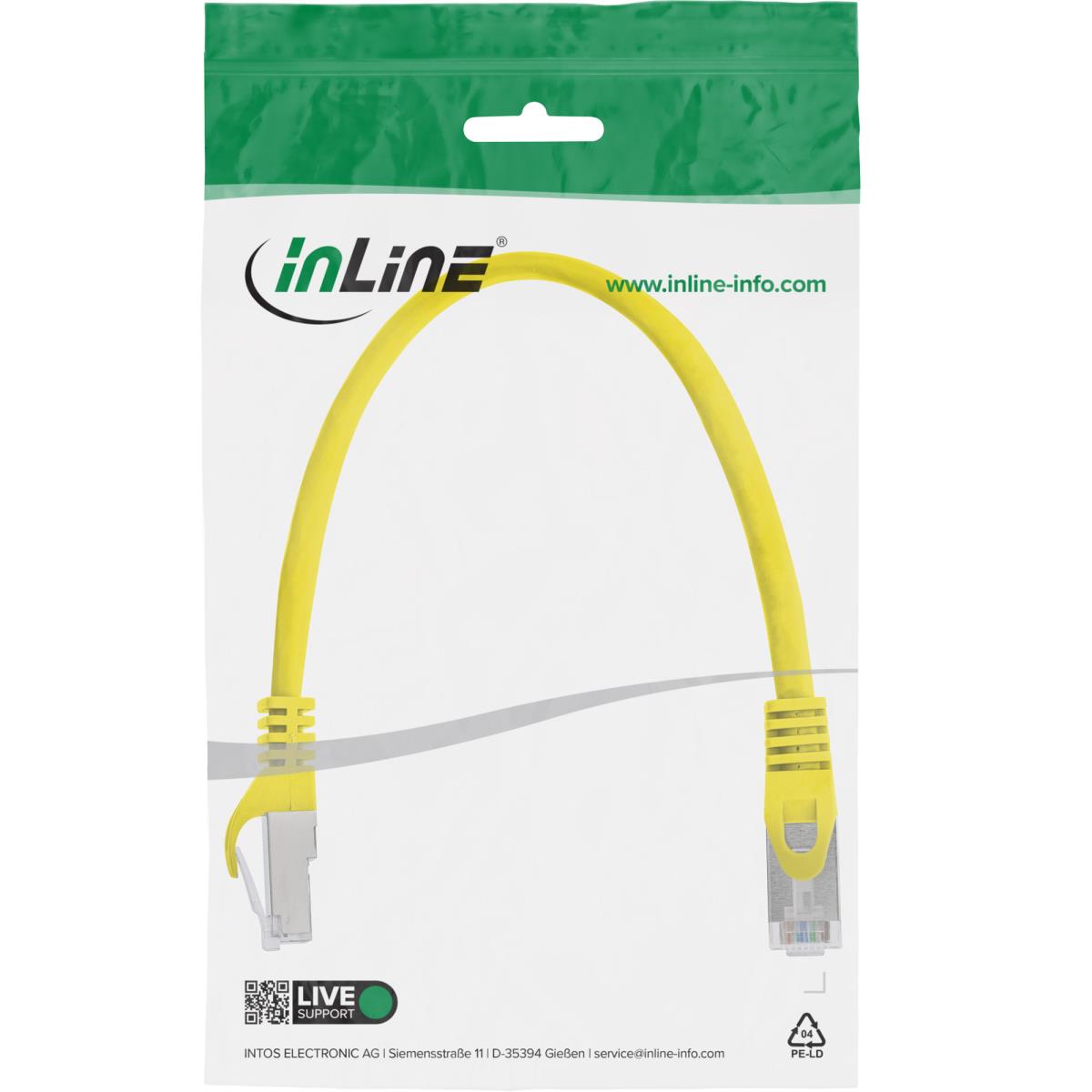 EU Product - - Patchkabel, SF/UTP, Cat.5e, gelb, 0,3m thumbnail