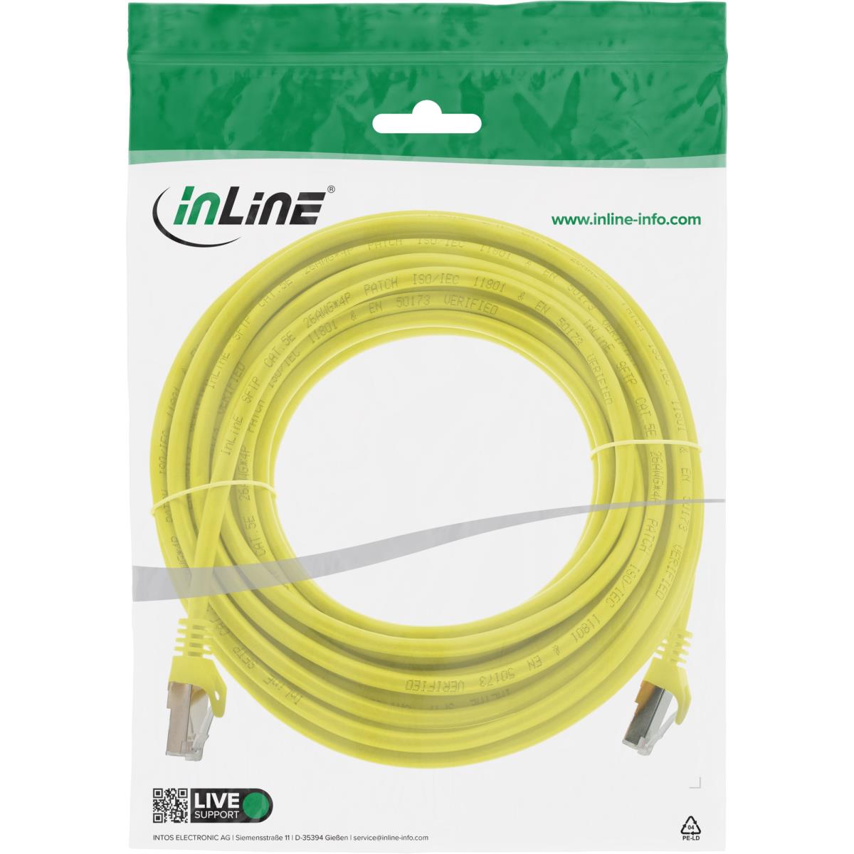 EU Product - - Patchkabel, SF/UTP, Cat.5e, gelb, 50m thumbnail