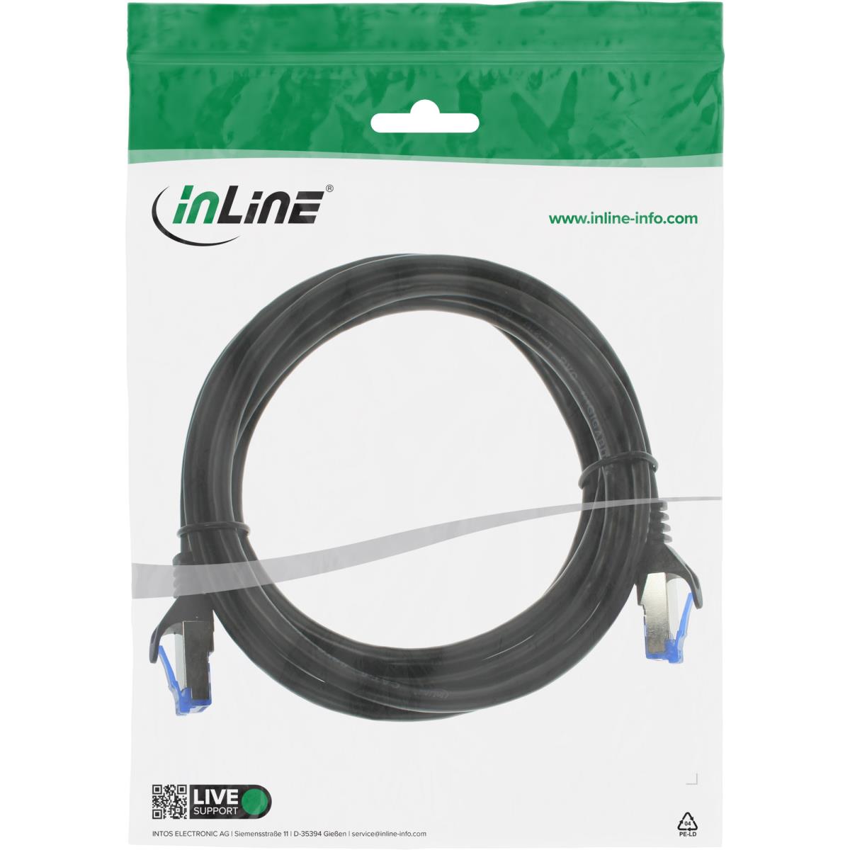 EU Product - - Patchkabel, Cat.6A, S/FTP, PE outdoor, schwarz, 1m thumbnail