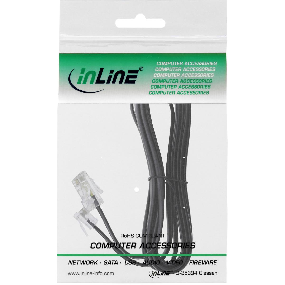 EU Product - - Modularkabel, RJ45 zu RJ11 Stecker / Stecker, 4adrig, 3m thumbnail