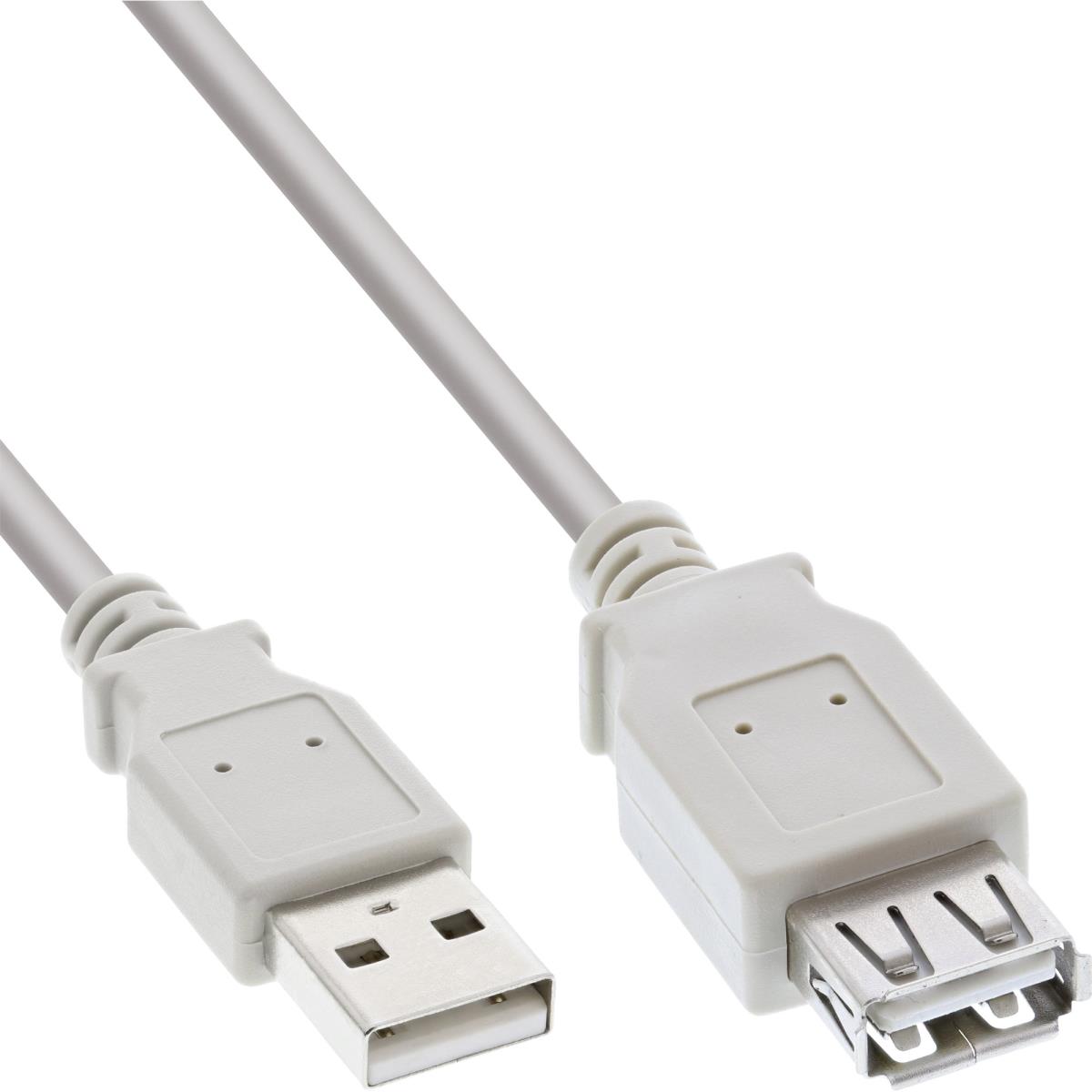 EU Product - - USB 2.0 Verl�ngerung, Stecker / Buchse, Typ A, beige/grau, 1,8m thumbnail