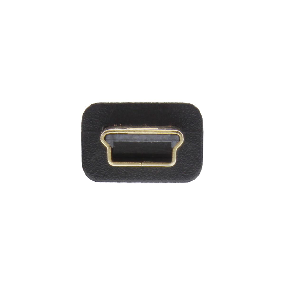 EU Product - - USB 2.0 Mini-Kabel, USB A Stecker an Mini-B Stecker (5pol.), schwarz, vergoldete Kontakte, 2m thumbnail
