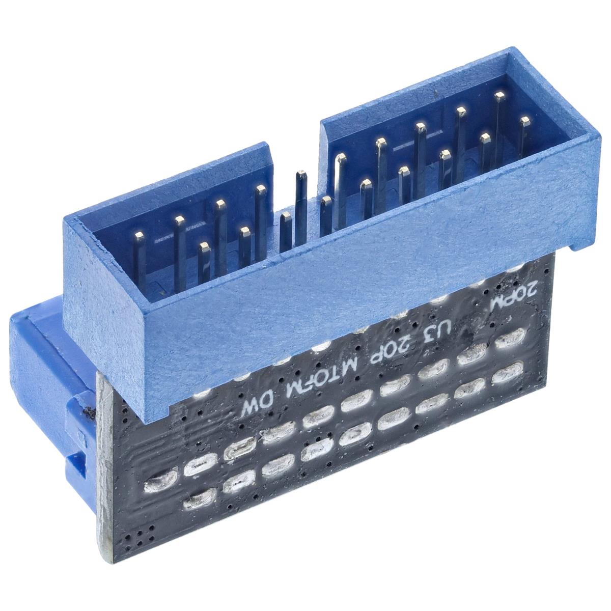 EU Product - USB 3.0 adapter internal - male / female post connection - angled down thumbnail