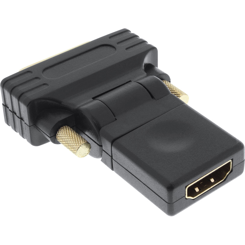 EU Product - - HDMI-DVI Adapter, HDMI Buchse auf DVI Stecker, flexibler Winkel, vergoldete Kontakte, 4K2K kompatibel thumbnail