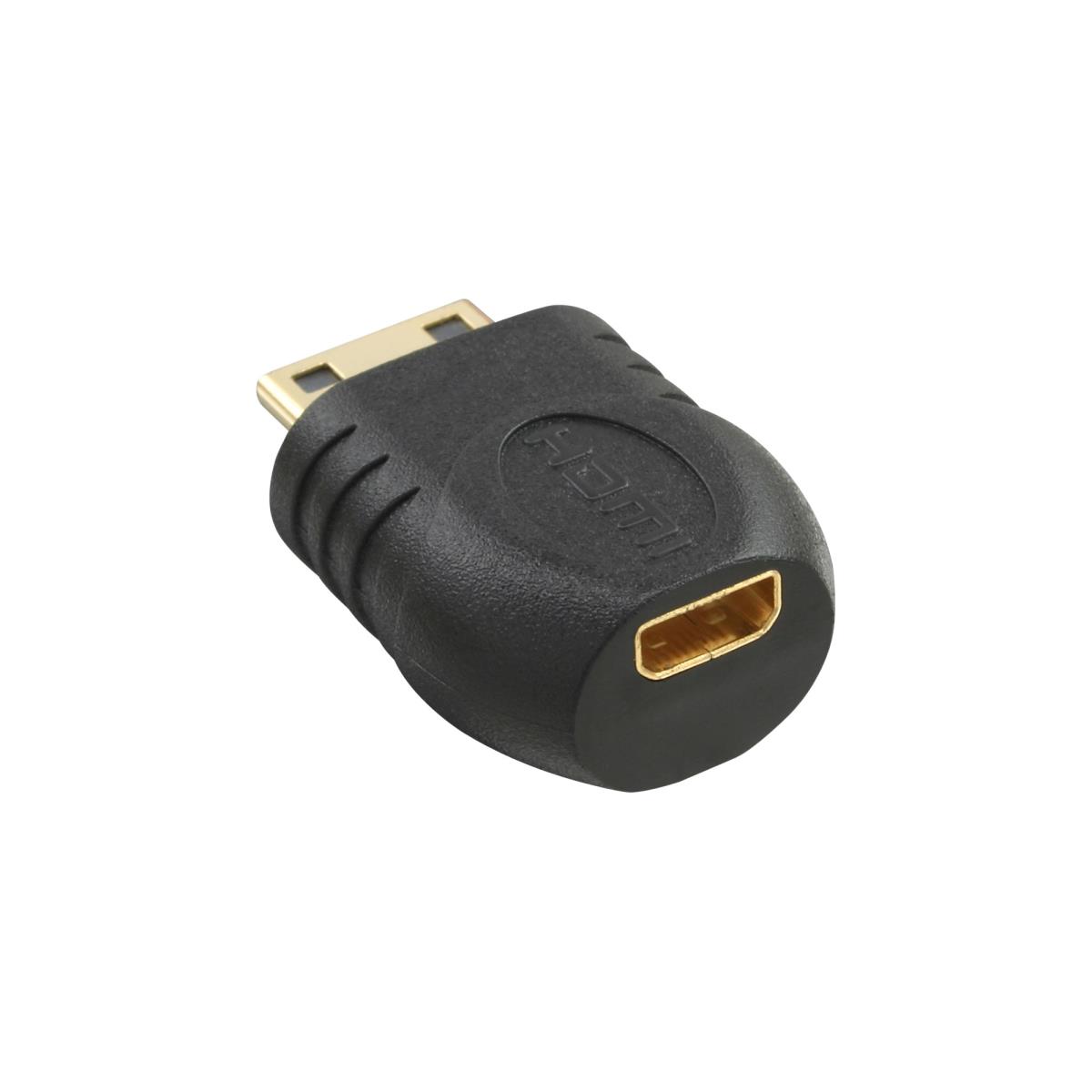 EU Product - - HDMI Adapter, Mini HDMI C Stecker auf Micro HDMI D Buchse, vergoldete Kontakte thumbnail