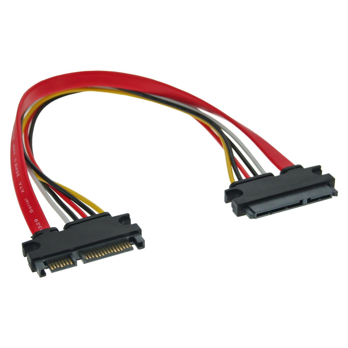 EU Product - - SATA+Strom Verl�ngerung intern, SATA 6Gb/s + Strom, Stecker / Buchse, 0,3m thumbnail