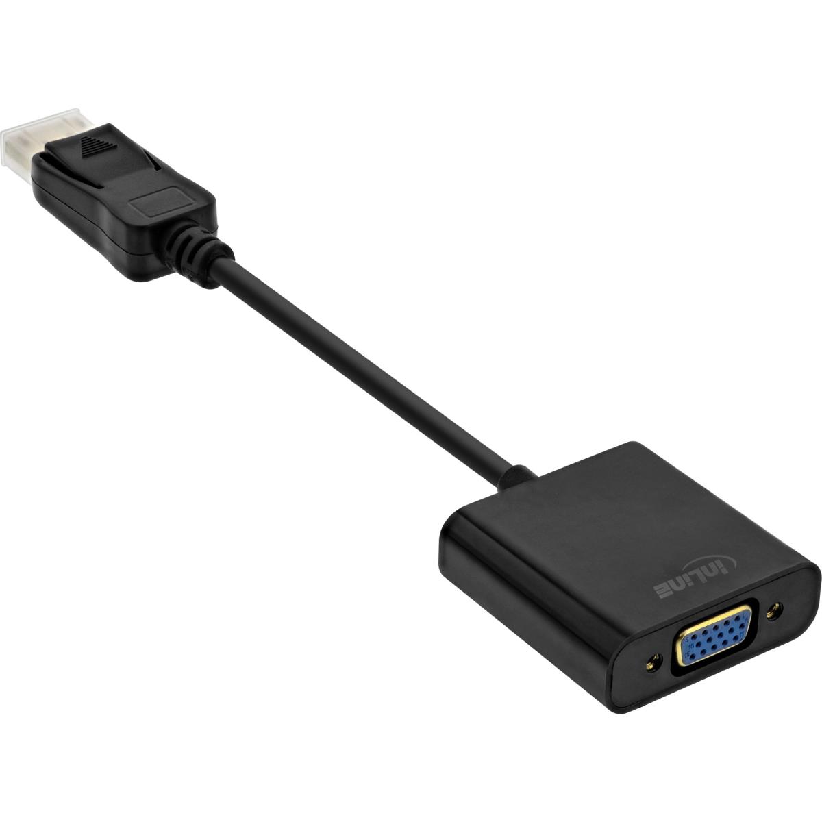EU Product - - Basic DisplayPort Adapterkabel, DisplayPort Stecker auf VGA Buchse schwarz, 0,15m thumbnail