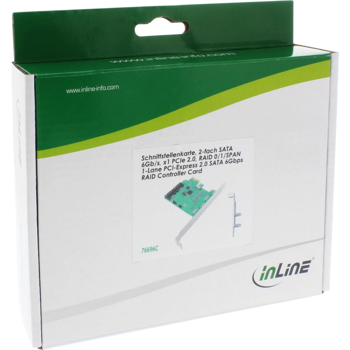 InLine Interface Card 2 Port SATA 6Gb/s x1 PCIe 2.0 RAID 0 / 1 / SPAN thumbnail