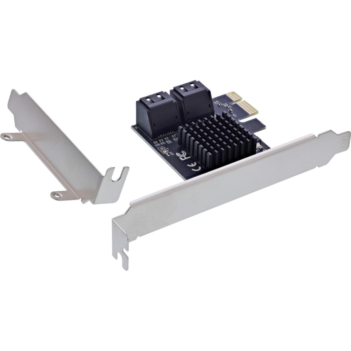 InLine SATA 6Gb/s Controller with 4 SATA Ports PCI-Express 2.0 thumbnail