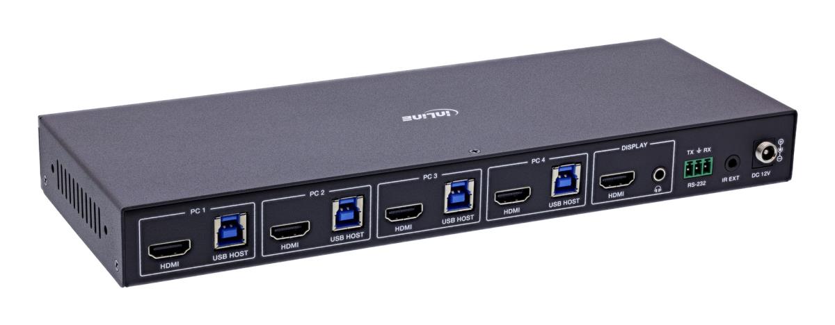 EU Product - - KVM Switch, 4-fach, HDMI, 8K@60Hz, USB 3.2, mit IR & RS-232 thumbnail