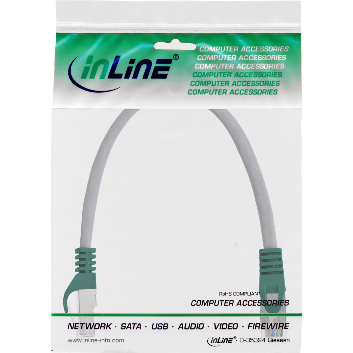 EU Product - - Crossover Patchkabel, SF/UTP, Cat.5e, grau, 0,3m thumbnail