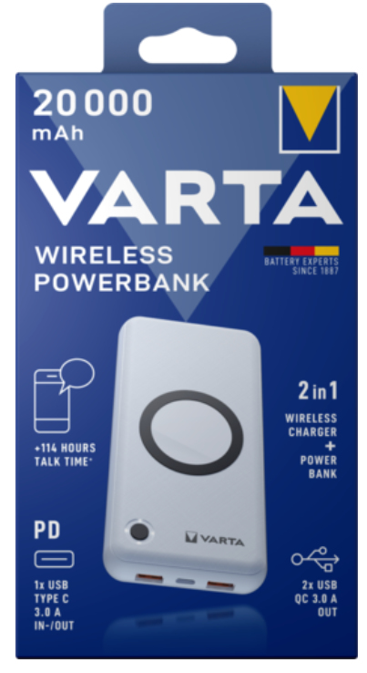 EU Product - Powerbank Wireless 20000mAh 1x USB-C + 2x USB-A thumbnail