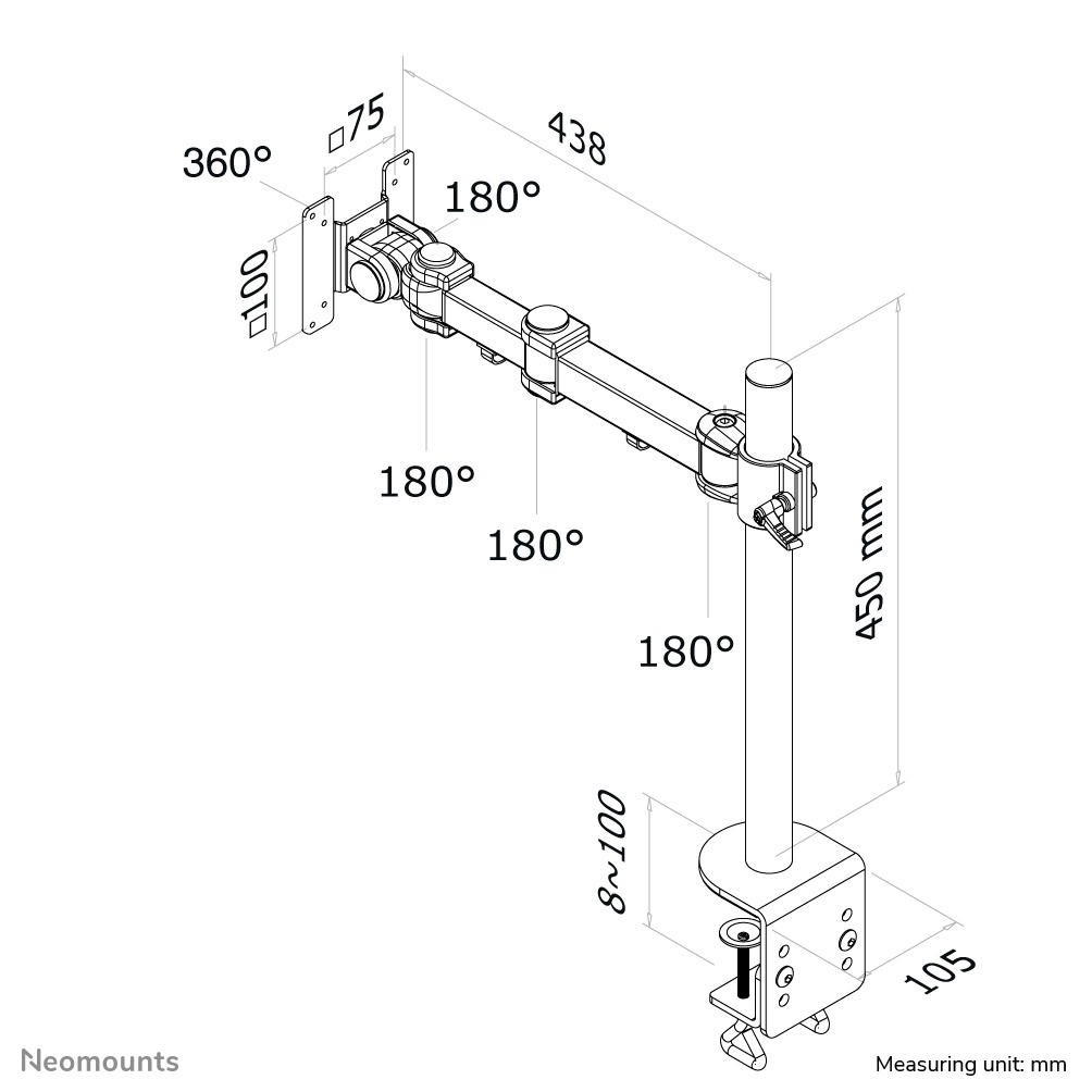 DESK MOUNT 10-30IN FULL MOTION thumbnail