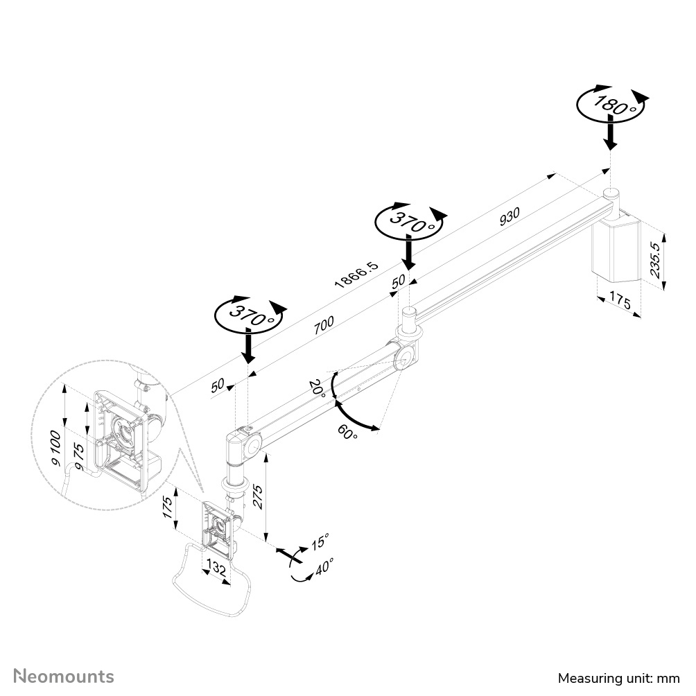 IT Medical Wall Mount 10-30 Gas FPMA-HAW100HC thumbnail