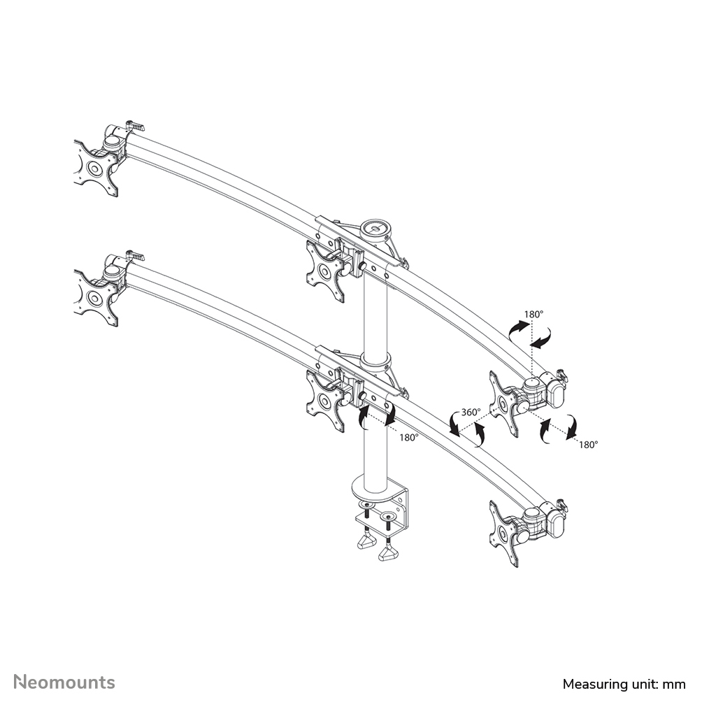 IT Desk Mount for 6 Screens 19-27 FPMA-D700D6 thumbnail