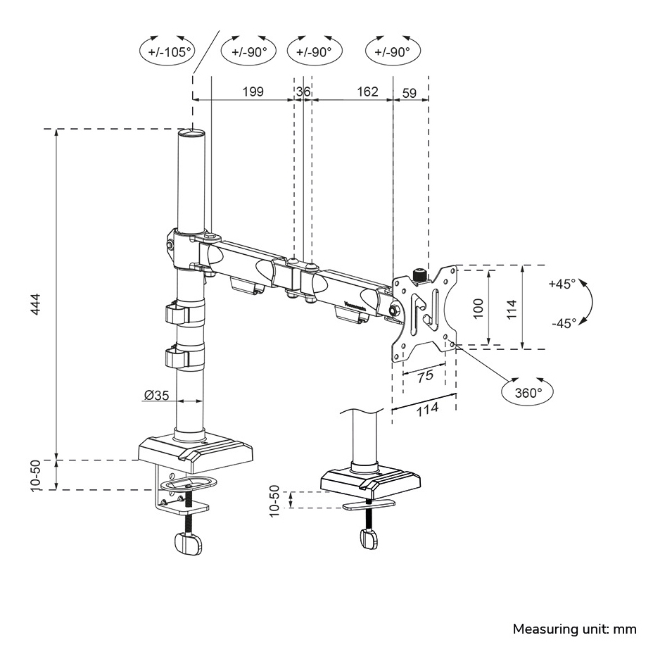 EU Product - NERO Single Flat Screen Desk M thumbnail