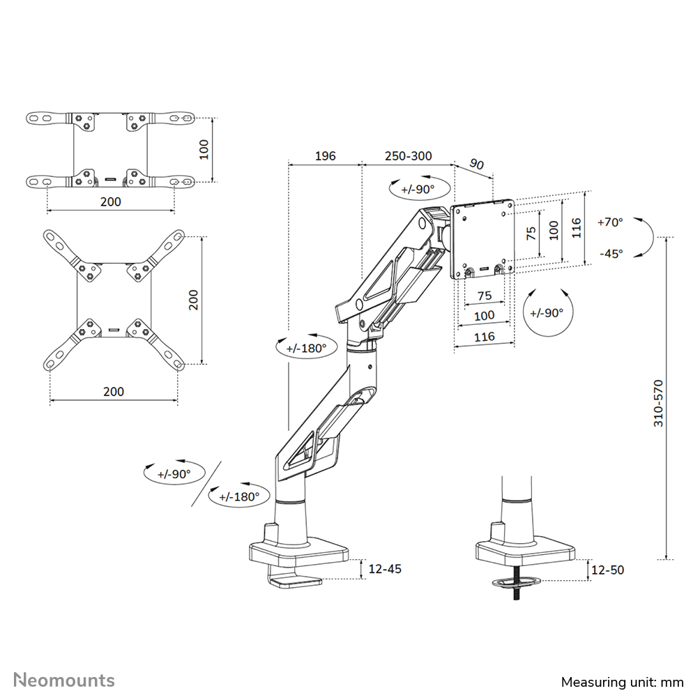 EU Product - ACE Gaming Desk Mount single display up to 57 Topfix thumbnail