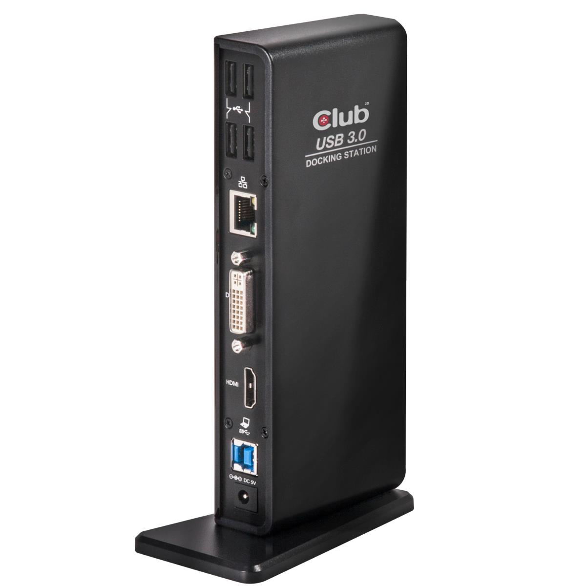 EU Product - USB 3.0 Dual Display Docking Station - Schwarz-Klavierlack thumbnail