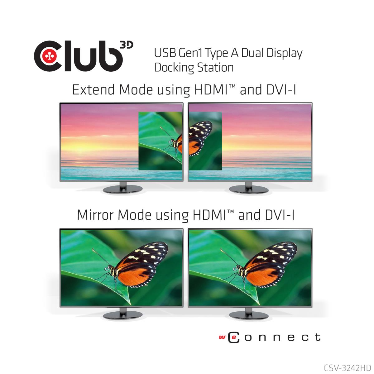 EU Product - USB 3.0 Dual Display Docking Station - Schwarz-Klavierlack thumbnail