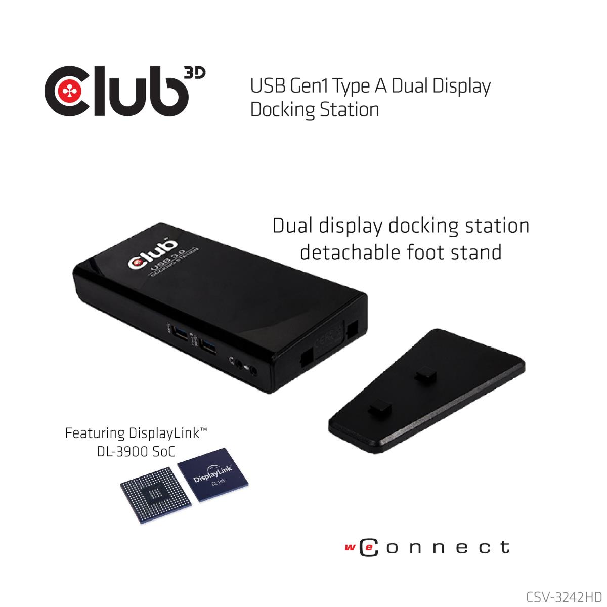 EU Product - USB 3.0 Dual Display Docking Station - Schwarz-Klavierlack thumbnail
