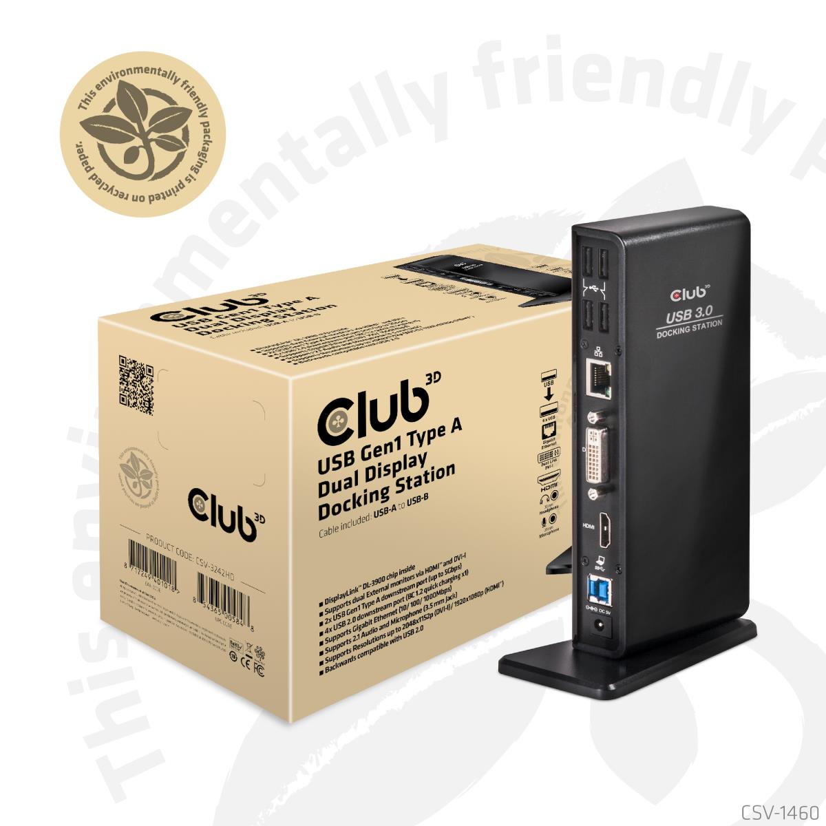 EU Product - USB 3.0 Dual Display Docking Station - Schwarz-Klavierlack thumbnail