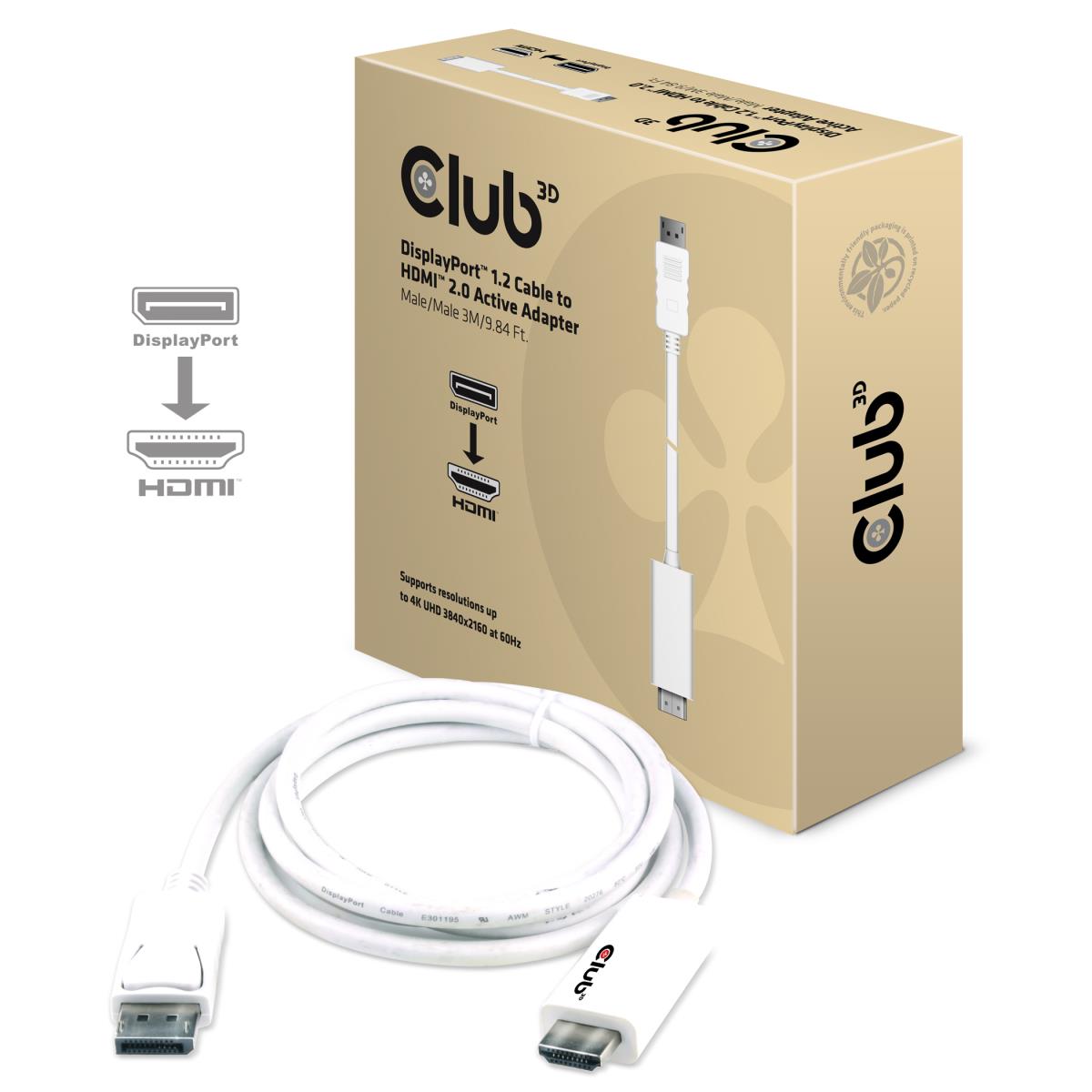 EU Product - Kabel DisplayPort auf HDMI 2.0| - Adapter - Digital/Display/Video thumbnail