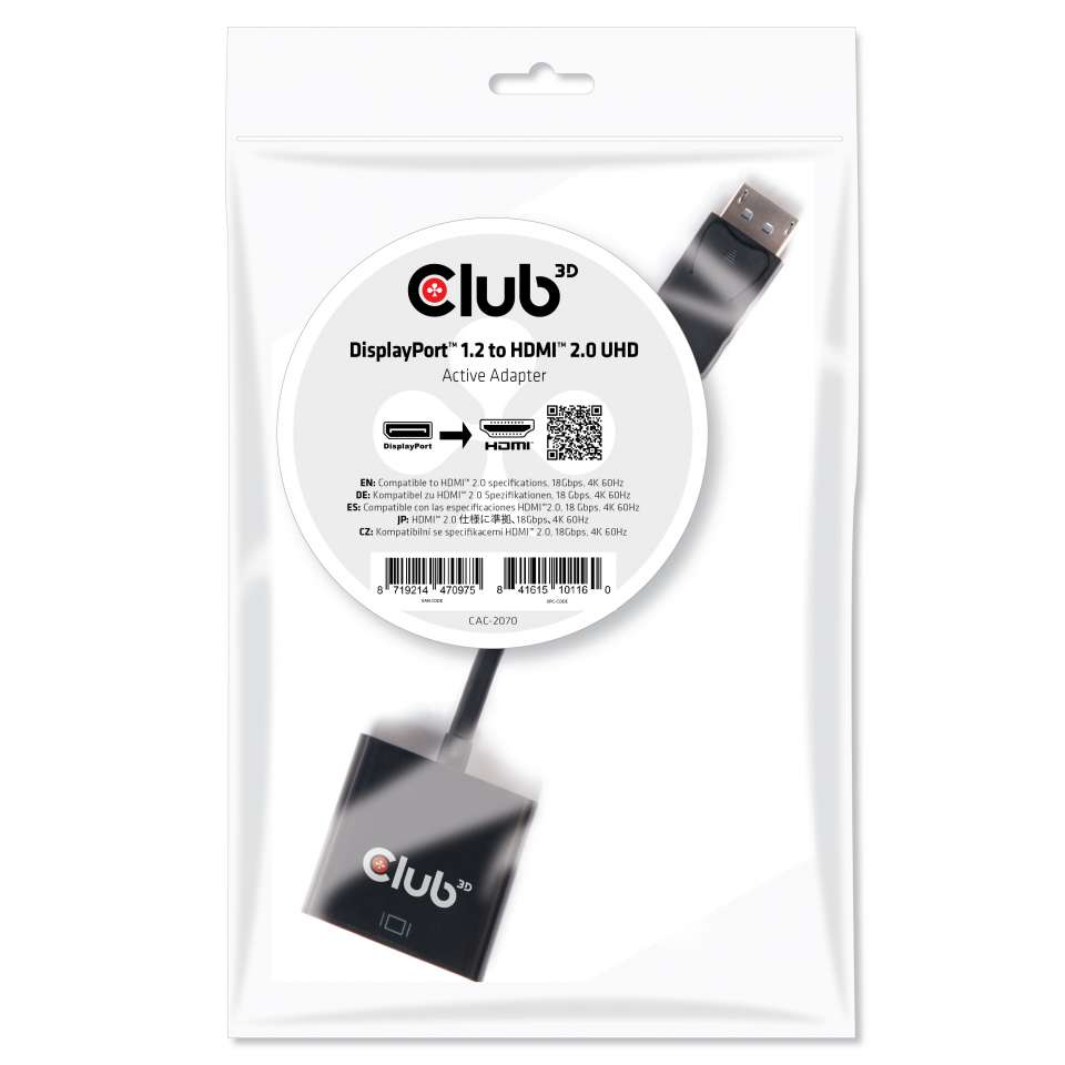 EU Product - Adapter DisplayPort 1.2> HDMI 2.0* - Adapter - Digital/Display/Video thumbnail