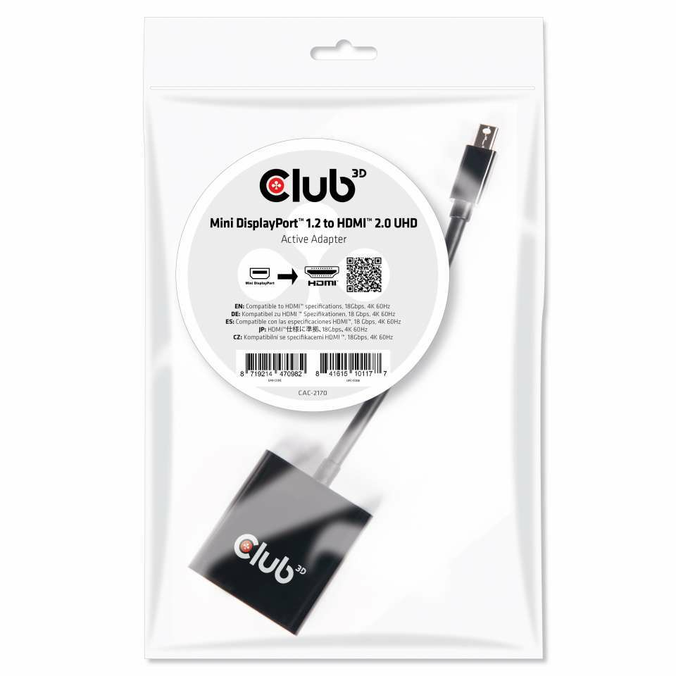 EU Product - Adapter DisplayPort Mini 1.2> HDMI 2.0* - Adapter - Digital/Display/Video thumbnail