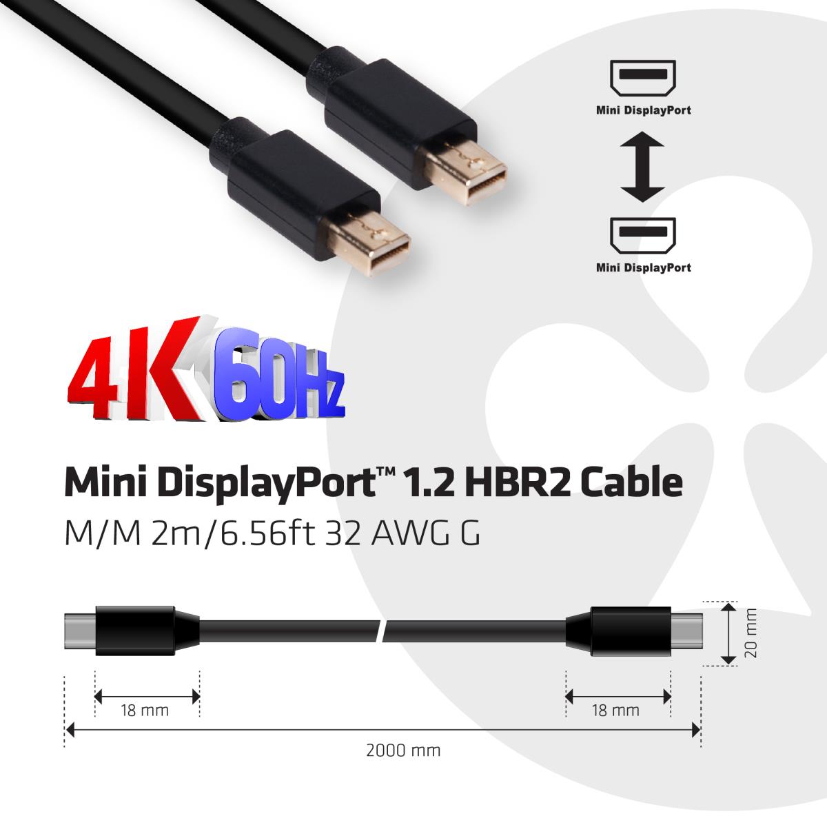 EU Product - Kabel Mini HBR2 Mini-DisplayPort - Mini-DisplayPort - Cable - Digital/Display/Video thumbnail