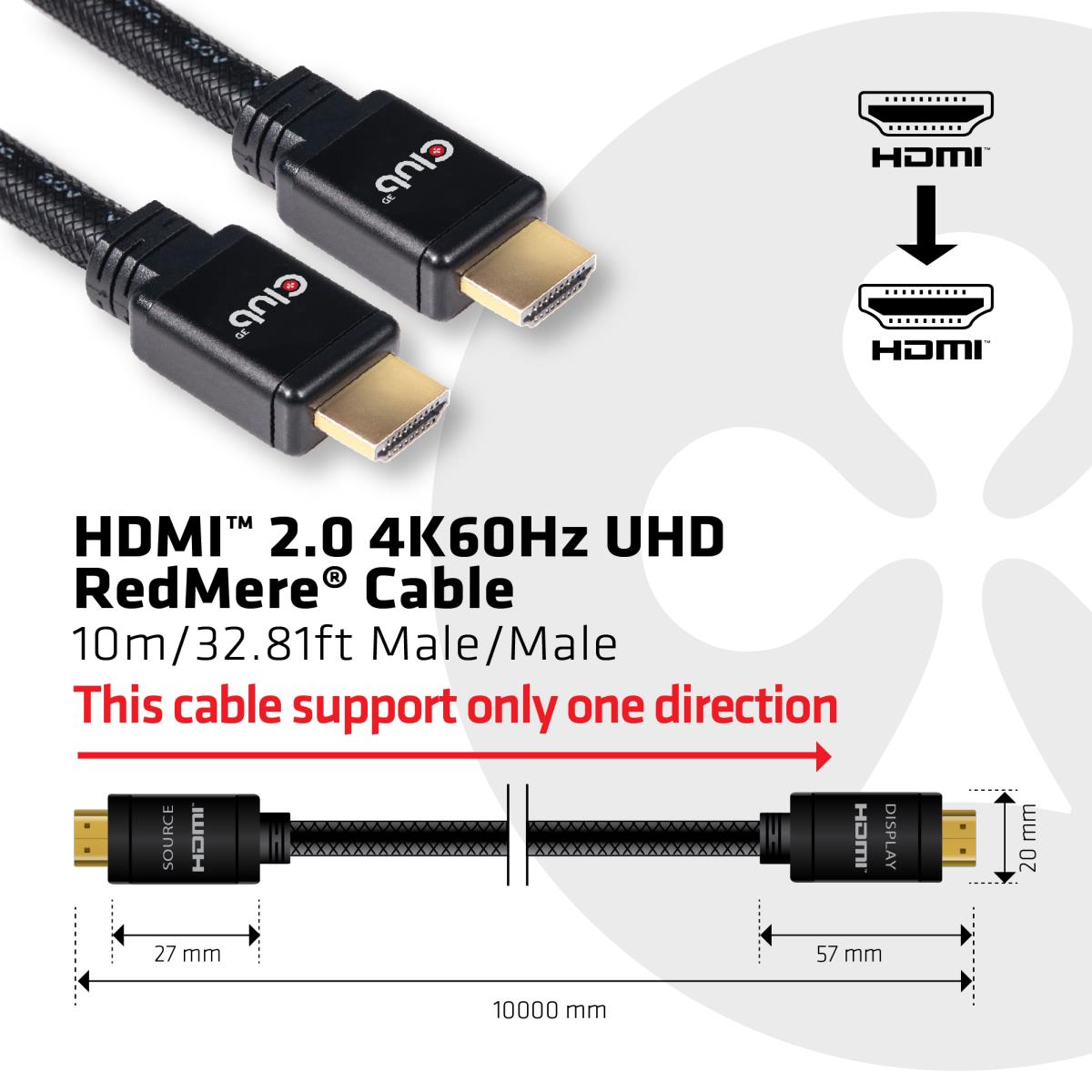 EU Product - HDMI 2.0 4K60Hz RedMere Kabel - Cable - Digital/Display/Video thumbnail