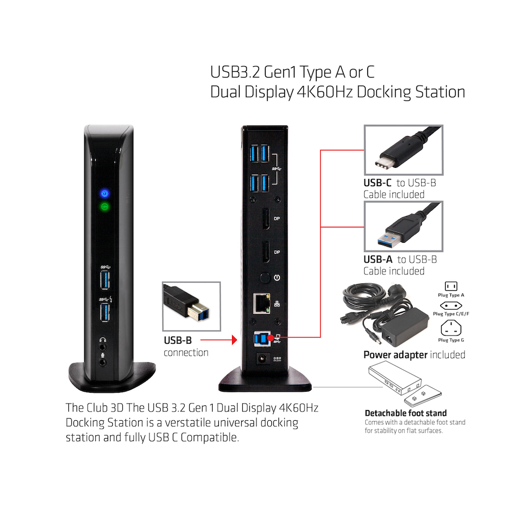 EU Product - USB 3.0 Dual Display 4K60Hz Docking Station thumbnail