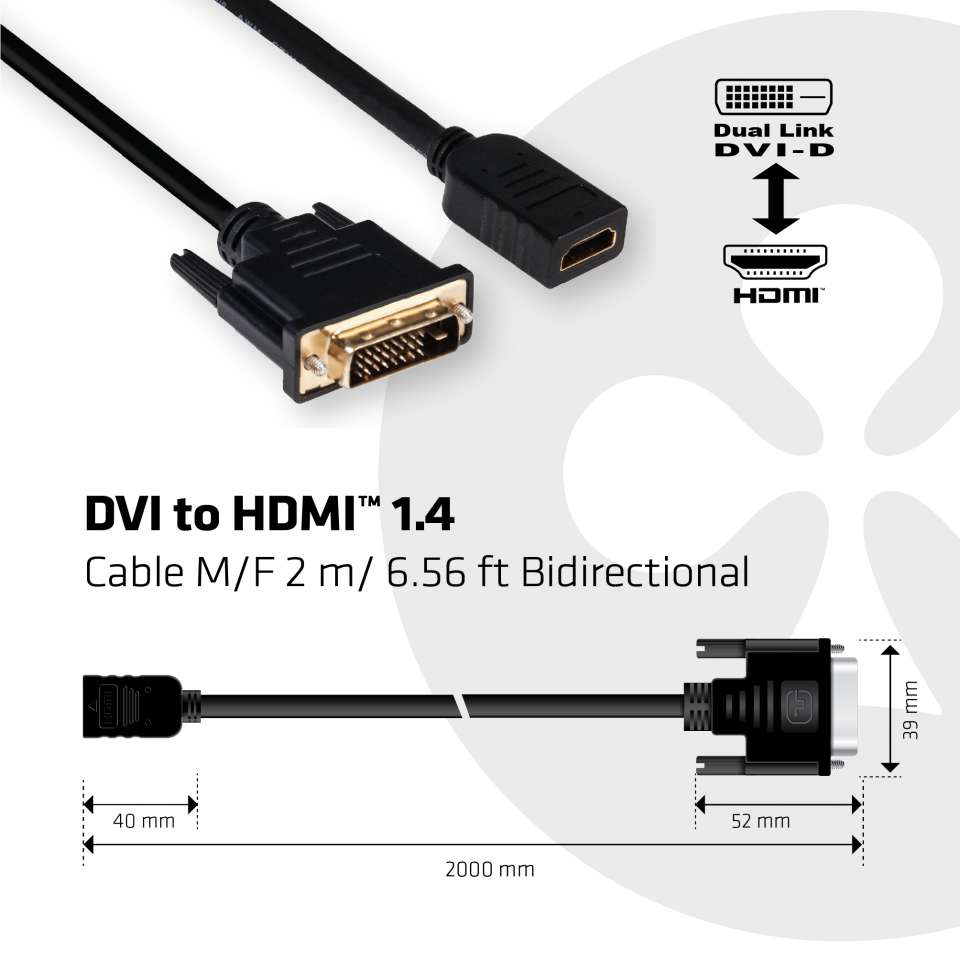 EU Product - Kabel DVI<-> HDMI 1.4 - Cable - Digital/Display/Video thumbnail