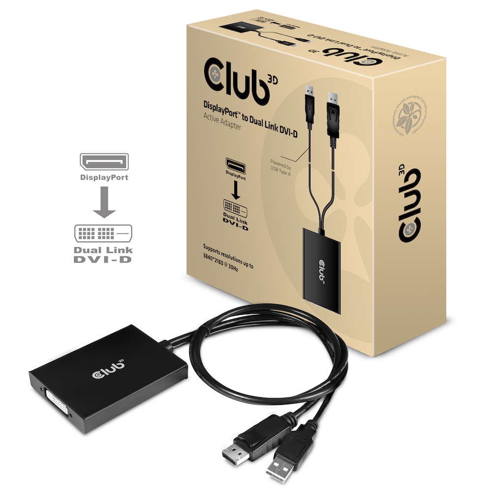 EU Product - Adapter DisplayPort> Dvi-I** Dual Link aktiv - Adapter - Digital/Display/Video thumbnail