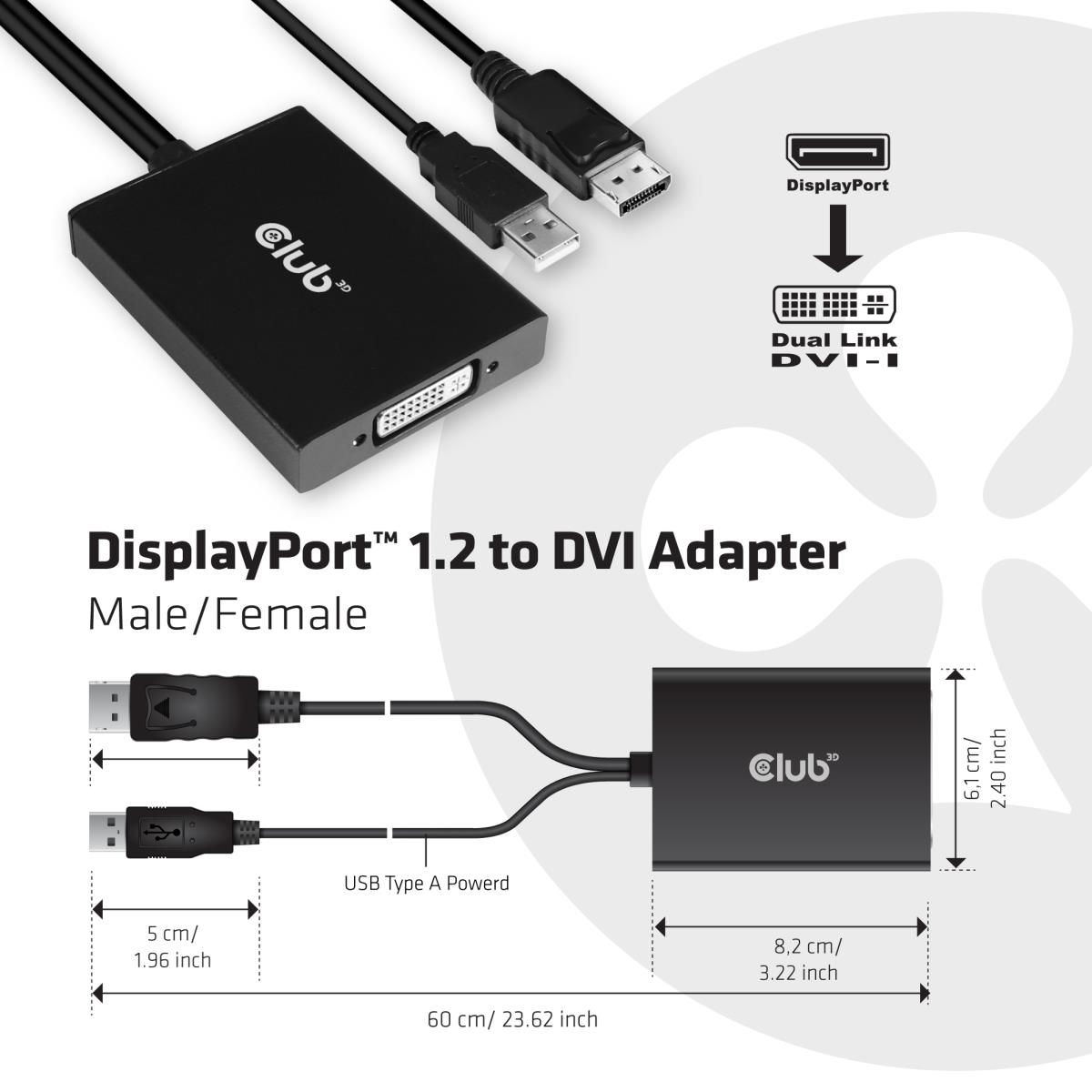 EU Product - Adapter DisplayPort> Dvi-I** Dual Link aktiv - Adapter - Digital/Display/Video thumbnail